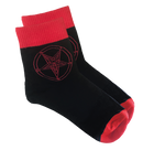 BAG OV BONES - 'Red / Black Pentagram' Socks