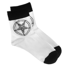 BAG OV BONES - 'White / Black Pentagram' Socks