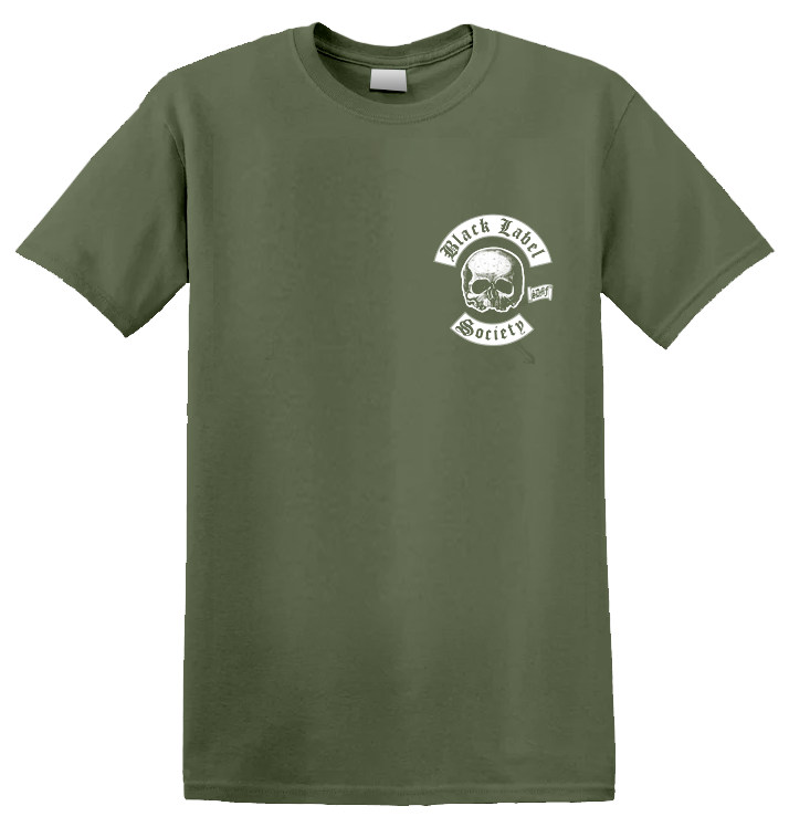BLACK LABEL SOCIETY - 'Skull Logo Pocket (Olive)' T-Shirt
