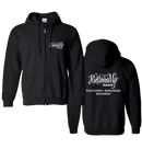 BOTTOMS UP - 'White Logo' Zip-Up Hoodie