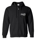 BOTTOMS UP - 'White Logo' Zip-Up Hoodie