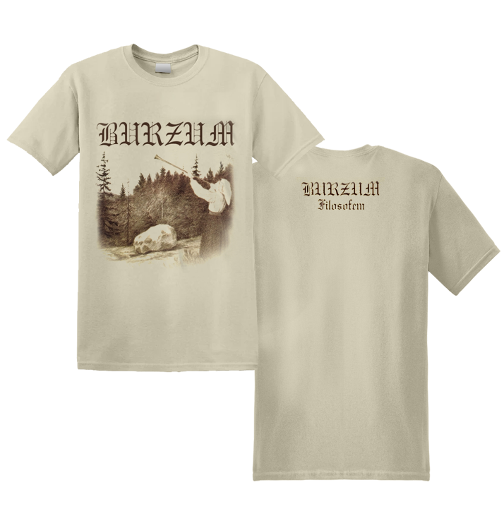 Maglietta Ufficiale Burzum – Filosofem Album Art – Logo Band, Colore Nero