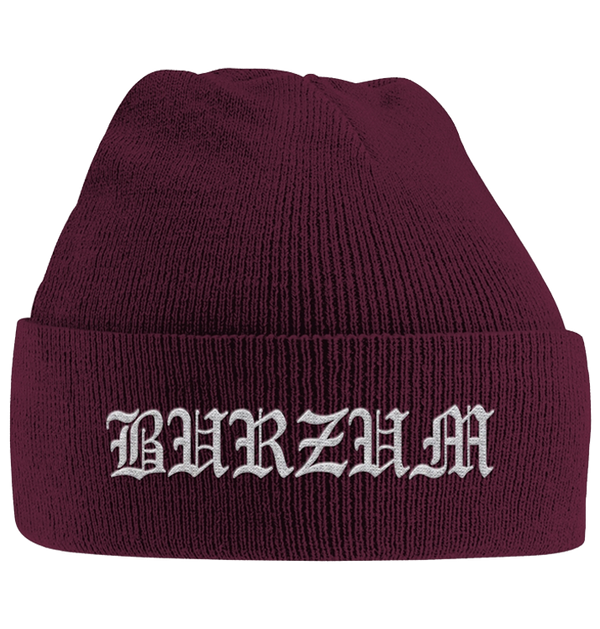 BURZUM - 'Grey Logo' Beanie Maroon
