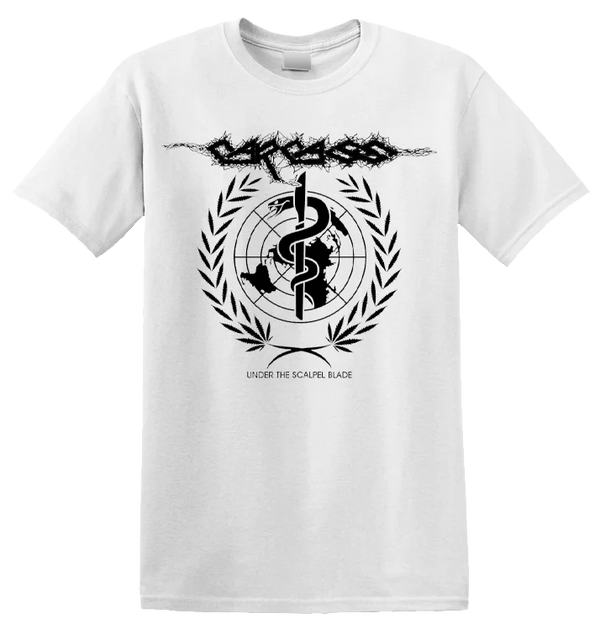 CARCASS - 'Under The Scalpel Blade' T-Shirt (White)