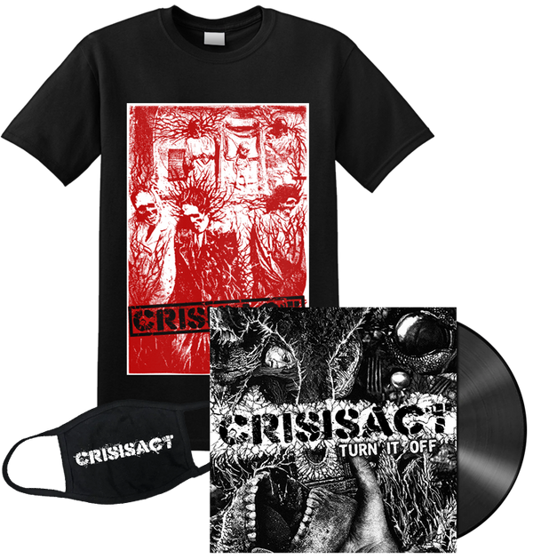 CRISISACT - 'Turn It Off' 7" Bundle Black Shirt