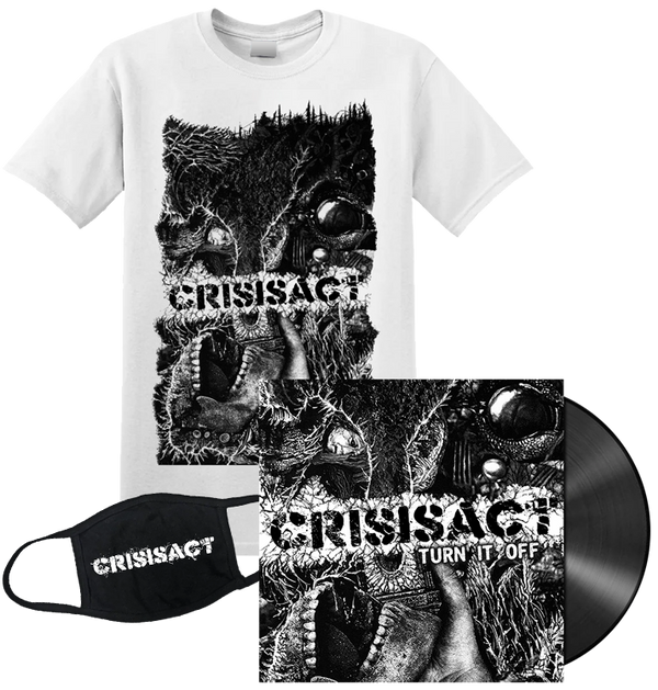 CRISISACT - 'Turn It Off' 7" Bundle White Shirt