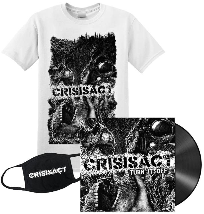 CRISISACT - 'Turn It Off' 7" Bundle White Shirt