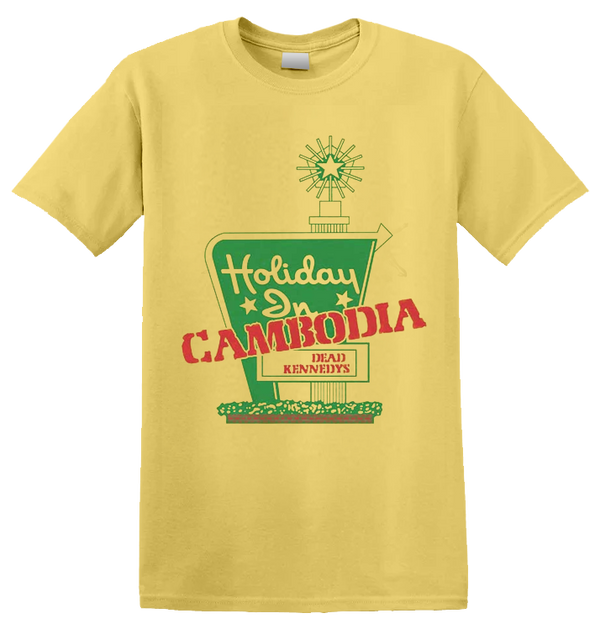 DEAD KENNEDYS - 'Holiday In Cambodia' Yellow T-Shirt