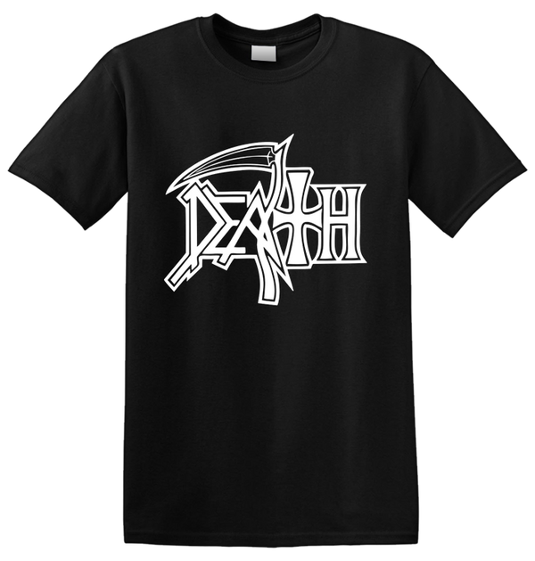 DEATH - 'New Logo' White on Black T-Shirt