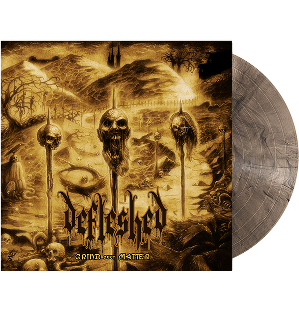 DEFLESHED - 'Grind Over Matter' LP (Grey/Black Swirl)