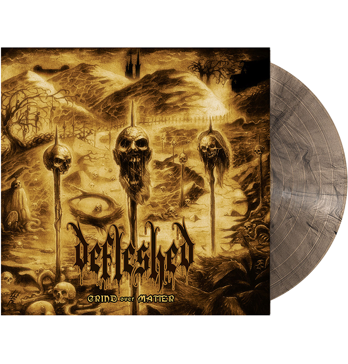 DEFLESHED - 'Grind Over Matter' LP (Grey/Black Swirl)