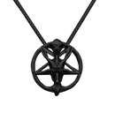 BAG OV BONES - 'Baphomet Pentagram' Pendant With Chain (Black)