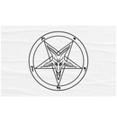 BAG OV BONES - 'Baphomet Pentagram' Flag (White)