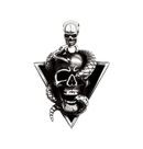 BAG OV BONES - 'Slithering Skull' Metal Pendant