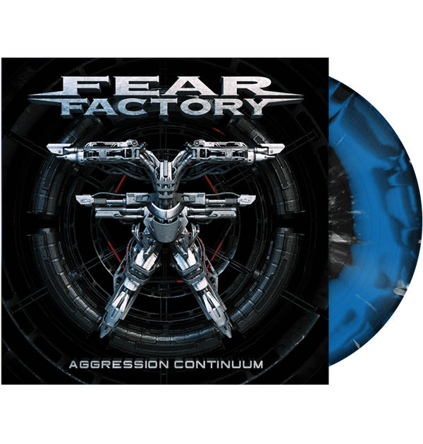 FEAR FACTORY - 'Aggression Continuum' Black & Blue Swirl 2xLP
