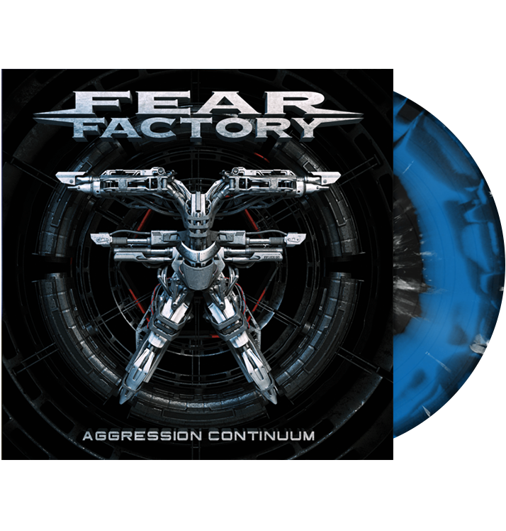 FEAR FACTORY - 'Aggression Continuum' Black & Blue Swirl 2xLP