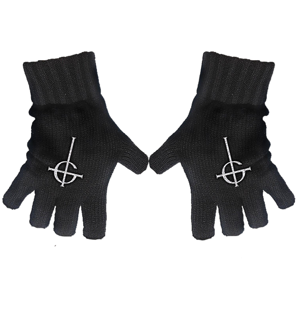 GHOST - 'Ghost Cross' Fingerless Gloves