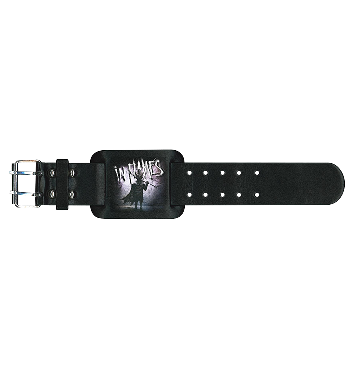 IN FLAMES - 'The Mask' Leather Wristband