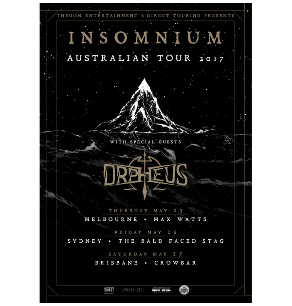 INSOMNIUM - 'Australian Tour 2017' A3 Poster