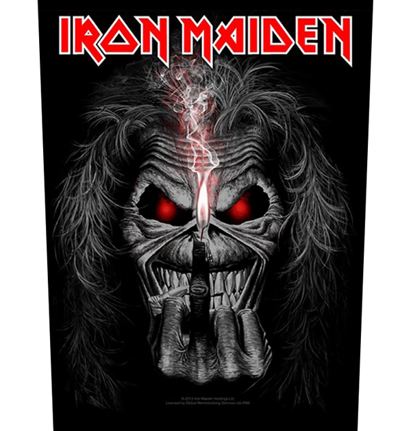 IRON MAIDEN - 'Eddie Candle Finger' Back Patch