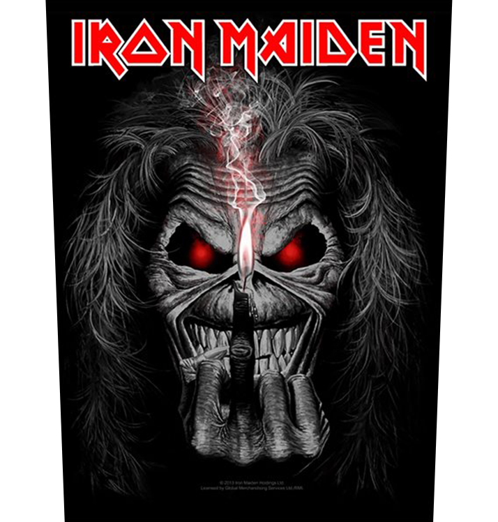 IRON MAIDEN - 'Eddie Candle Finger' Back Patch