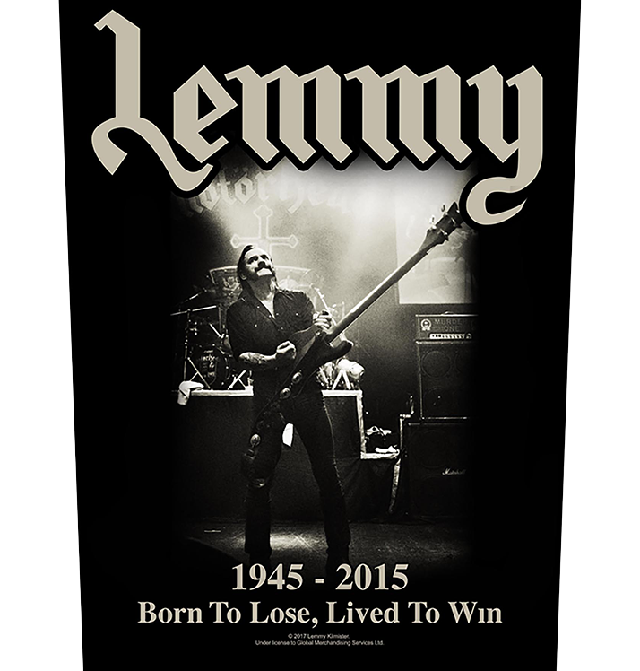 LEMMY - 'Lived to Win' Back Patch