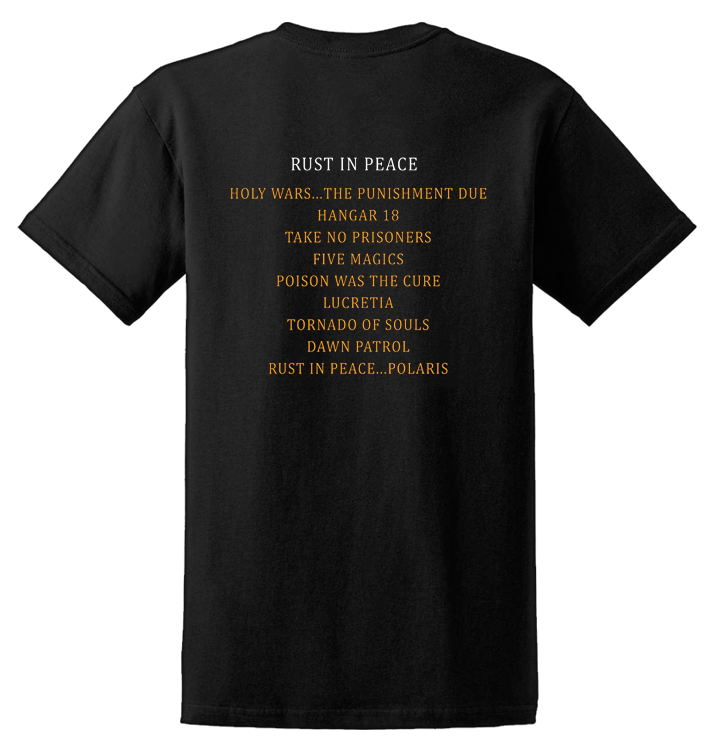 MEGADETH - 'Rust In Peace Tracklist' T-Shirt