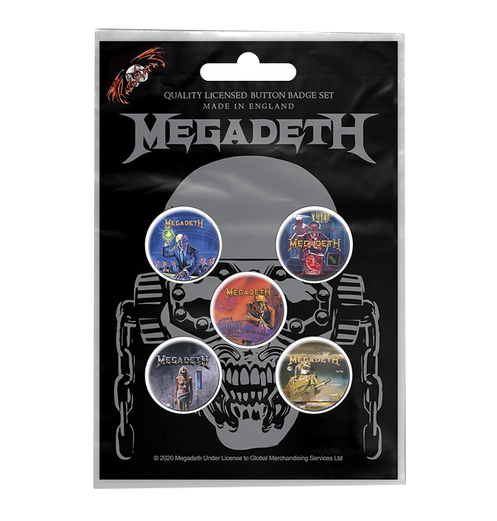 MEGADETH - 'Vic Rattlehead' Badge Set