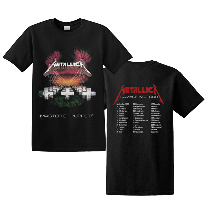 METALLICA - 'Master Of Puppets European Tour '86' T-Shirt