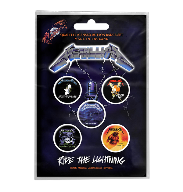 METALLICA - 'Ride the Lightning' Badge Set