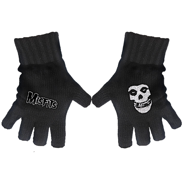MISFITS - 'Logo & Fiend' Fingerless Gloves