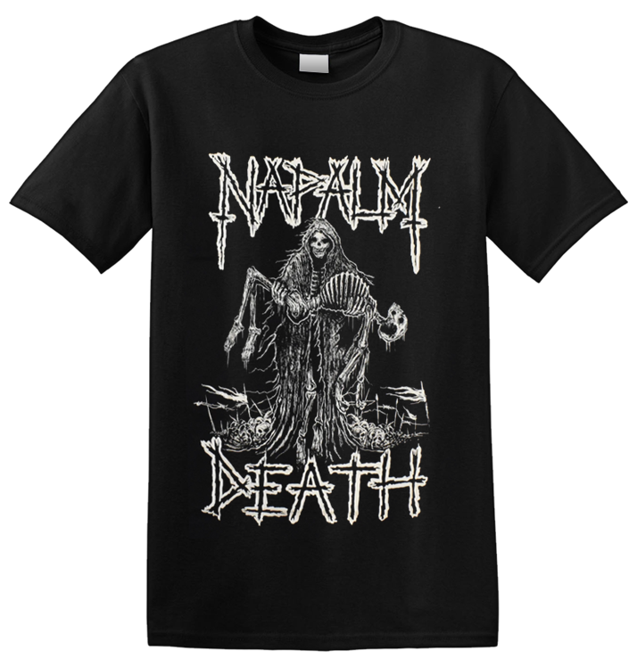 NAPALM DEATH - 'Reaper' T-Shirt White Ink