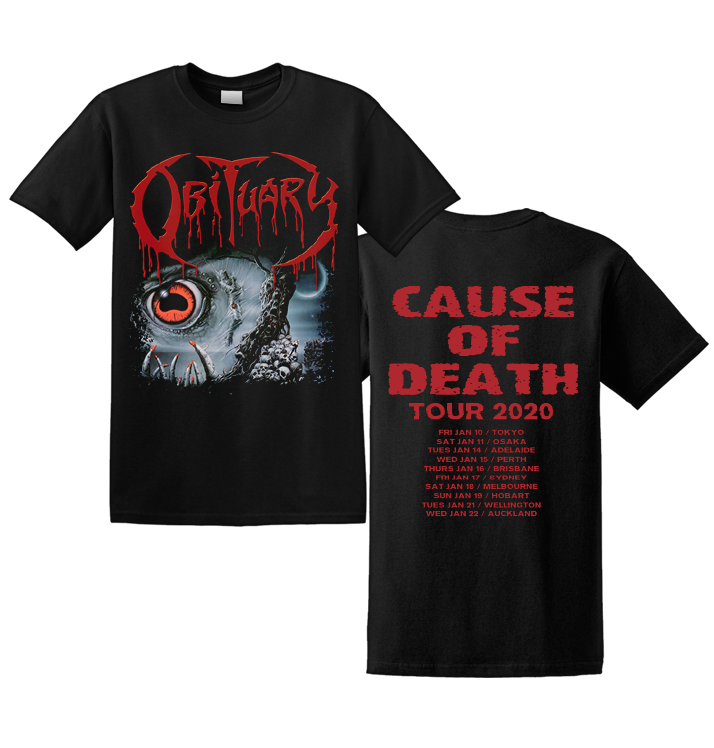 OBITUARY - 'Cause of Death Tour 2020' T-Shirt