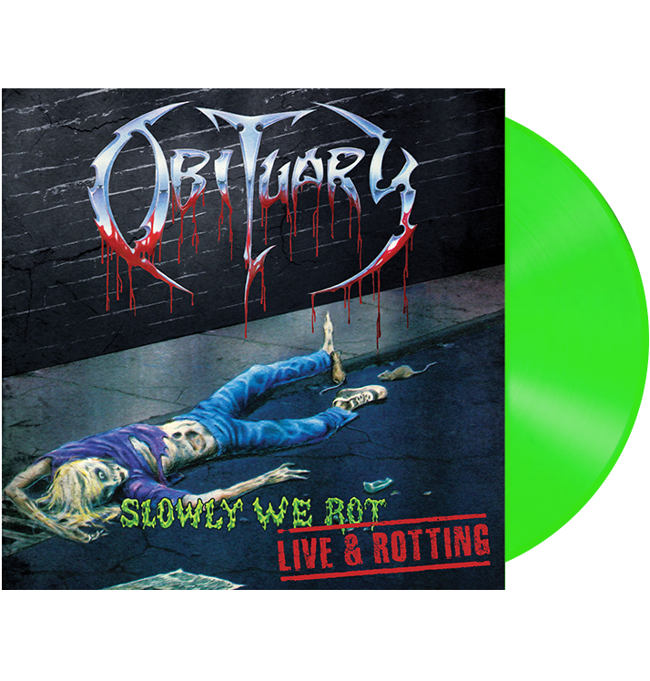 OBITUARY - 'Slowly We Rot - Live and Rotting' Slime Green LP