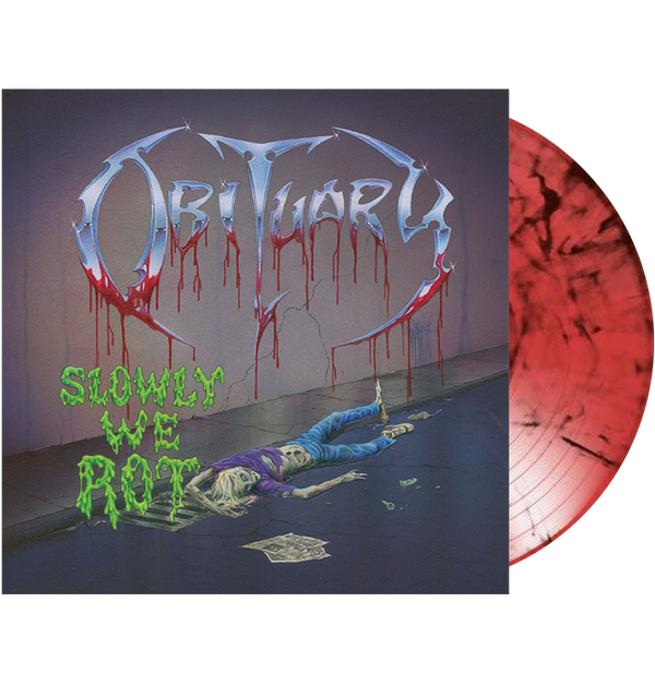 OBITUARY - 'Slowly We Rot' Red/Black Marble LP