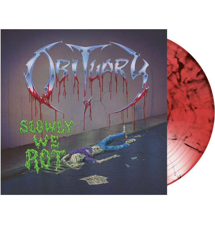 OBITUARY - 'Slowly We Rot' Red/Black Marble LP