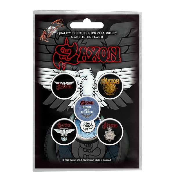 SAXON - 'Wheels of Steel' Badge Set