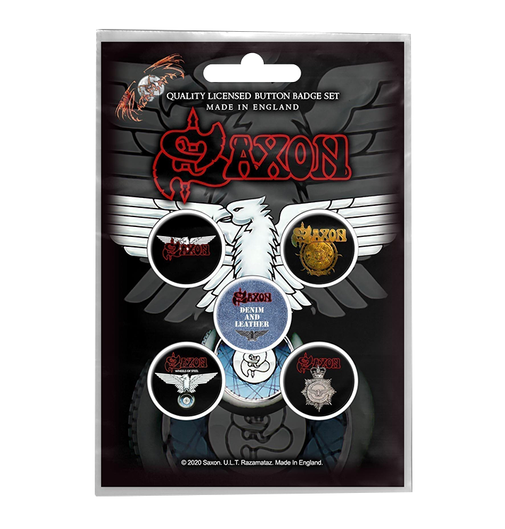 SAXON - 'Wheels of Steel' Badge Set