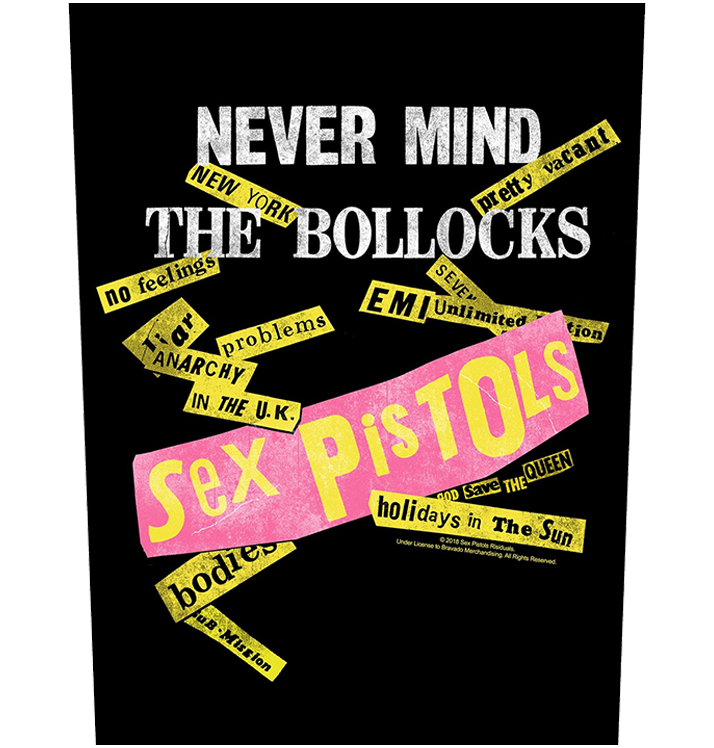 SEX PISTOLS - 'Never Mind The Bollocks' Back Patch