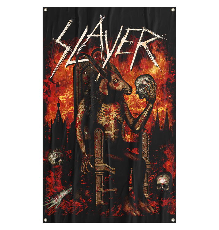 SLAYER - 'Devil on Throne' Flag