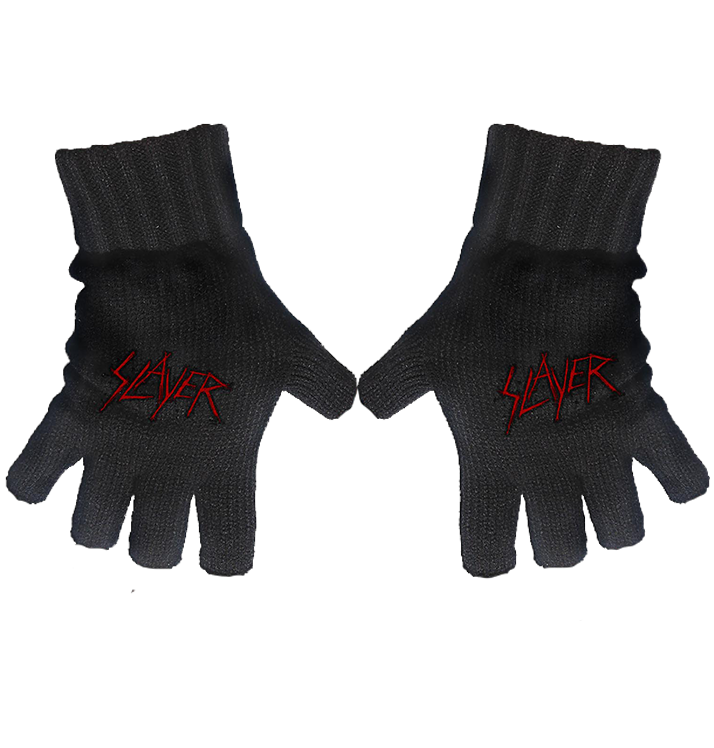 SLAYER - 'Scratched Logo' Fingerless Gloves