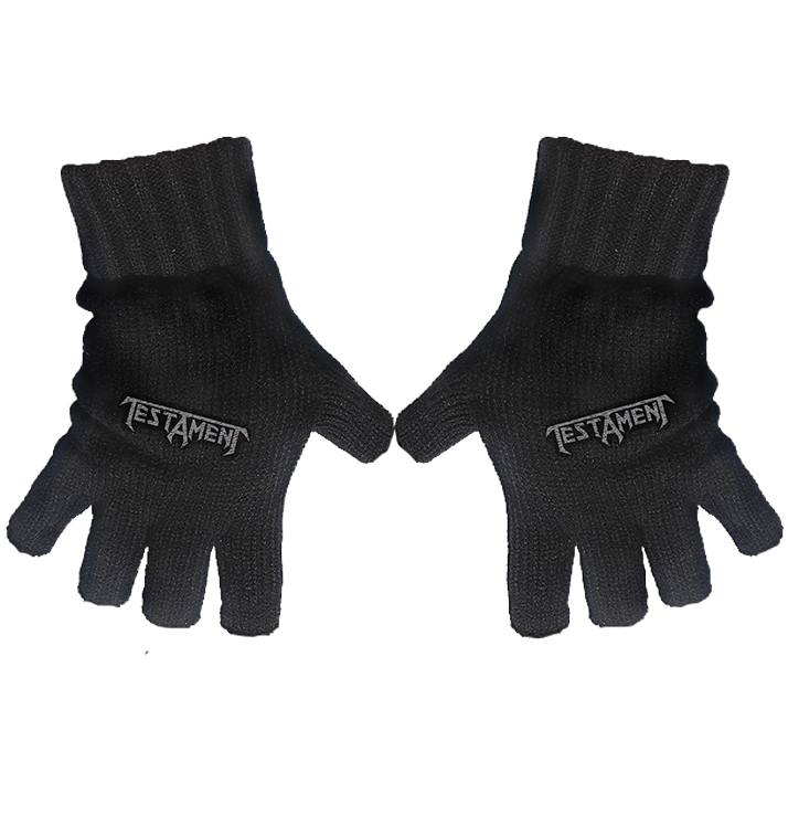 TESTAMENT - 'Logo' Fingerless Gloves