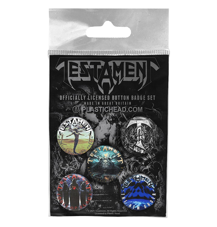 TESTAMENT - 'Testament' Badge Set