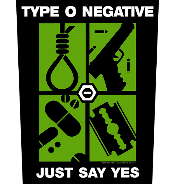 TYPE O NEGATIVE - 'Just Say Yes' Back Patch