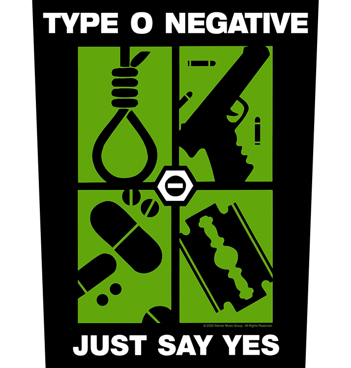 TYPE O NEGATIVE - 'Just Say Yes' Back Patch