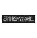 UNHOLY GRAVE - 'Logo' Patch (White)