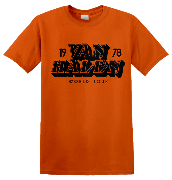 VAN HALEN - 'World Tour '78' Orange T-Shirt