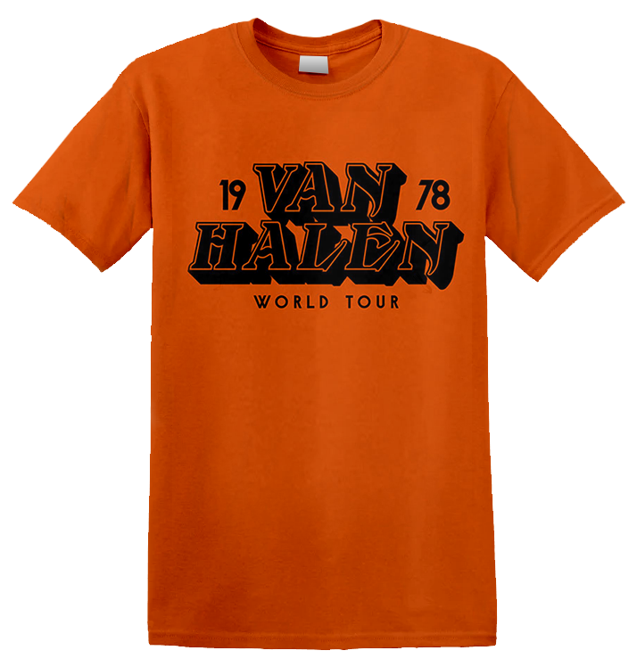 VAN HALEN - 'World Tour '78' Orange T-Shirt