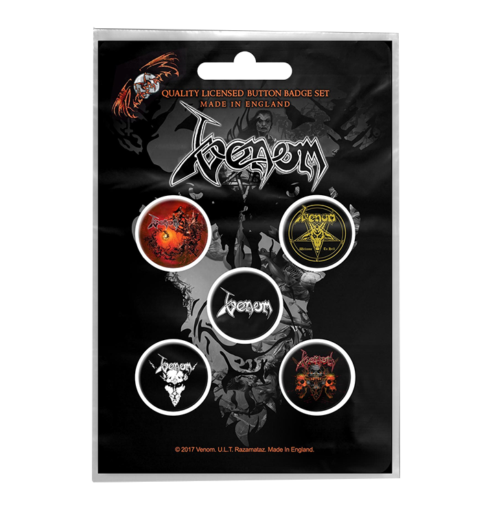 VENOM - 'Black Metal' Badge Set