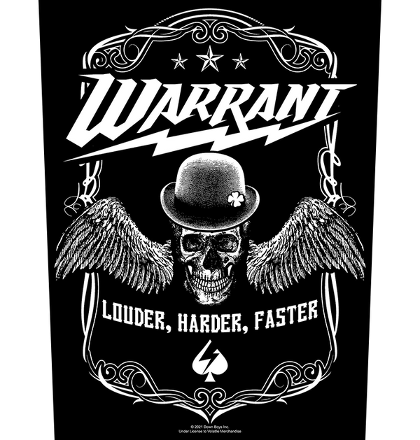WARRANT - 'Louder Harder Faster' Back Patch